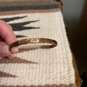 Copper, Gold & Sterling Silver Cuff